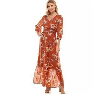 NWT Luxology Floral Maxi Dress
